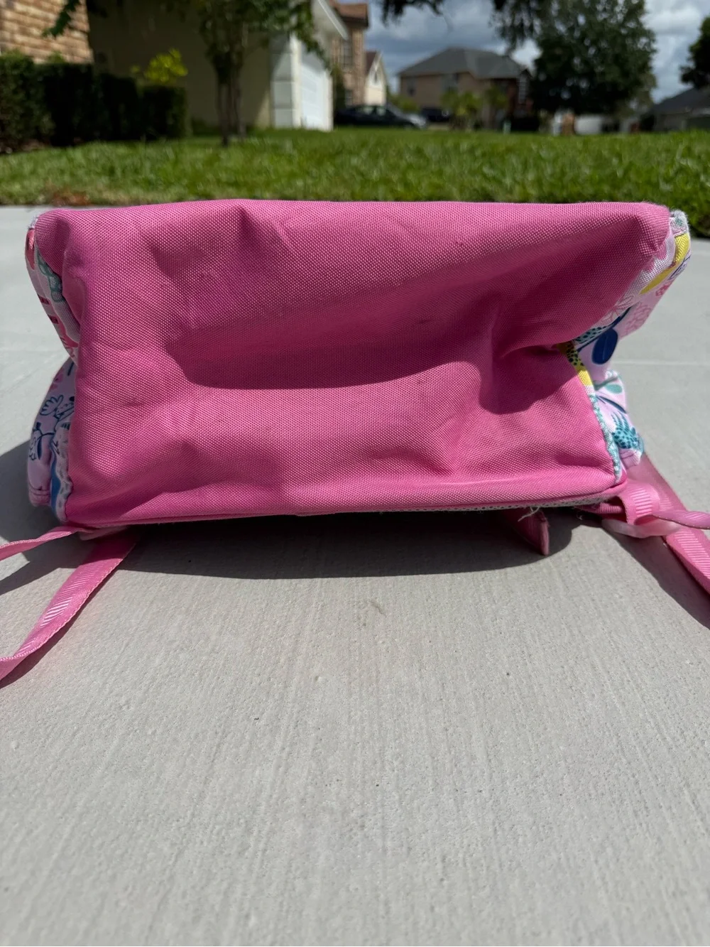Pottery Barn Kids Pink Sasha's Garden Backpack Large with Monogram Riley